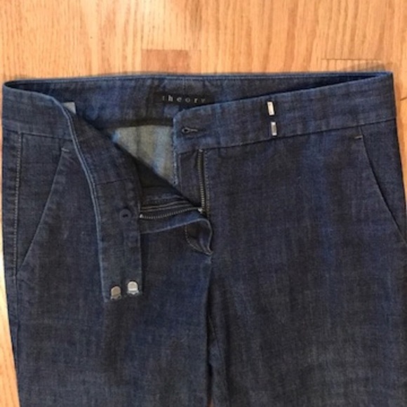 Theory wide-leg denim trousers - Picture 4 of 4